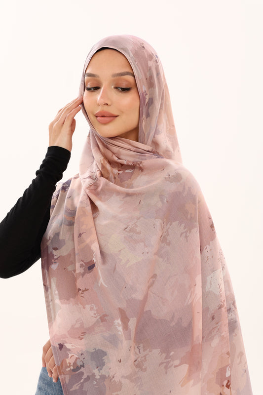 PRINTED MODAL HIJAB - PETAL BLOOM