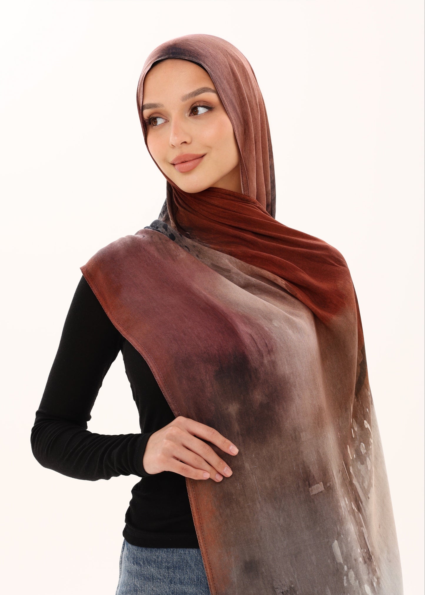 PRINTED MODAL HIJAB - EARTH STONE