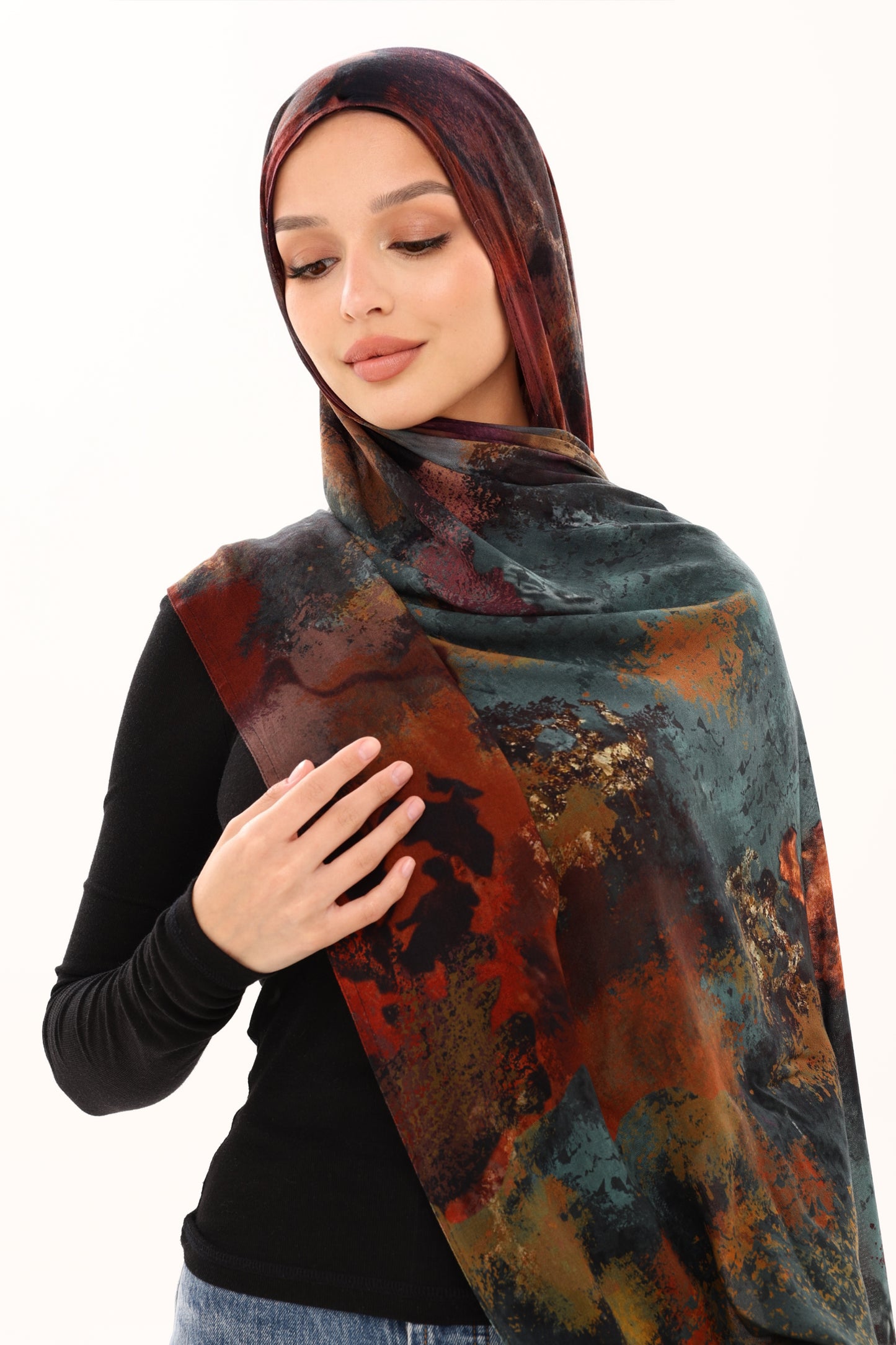 PRINTED MODAL HIJAB - CARIBBEAN CANVAS