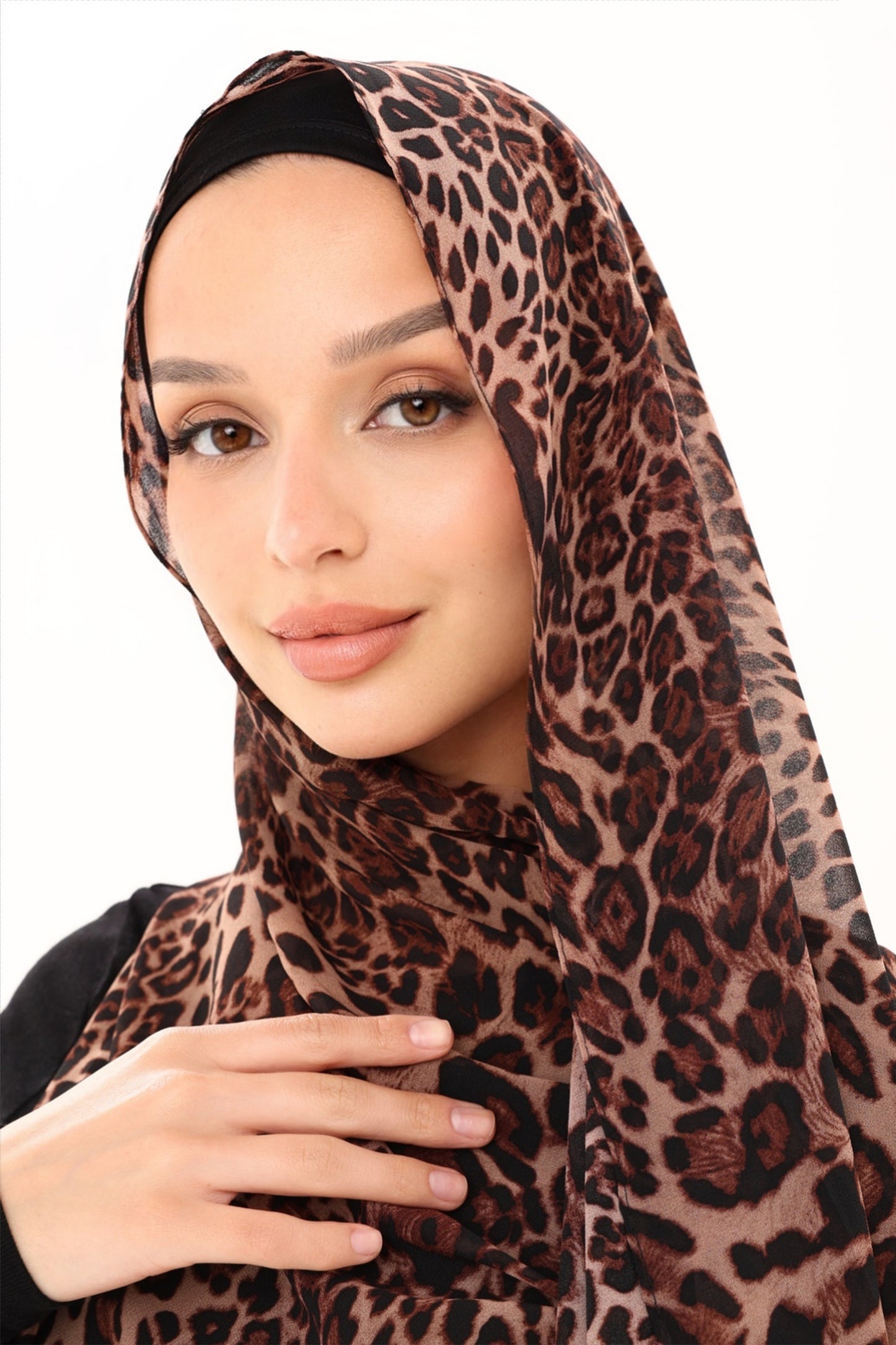 LEOPARD PRINT CHIFFON HIJAB - COCO