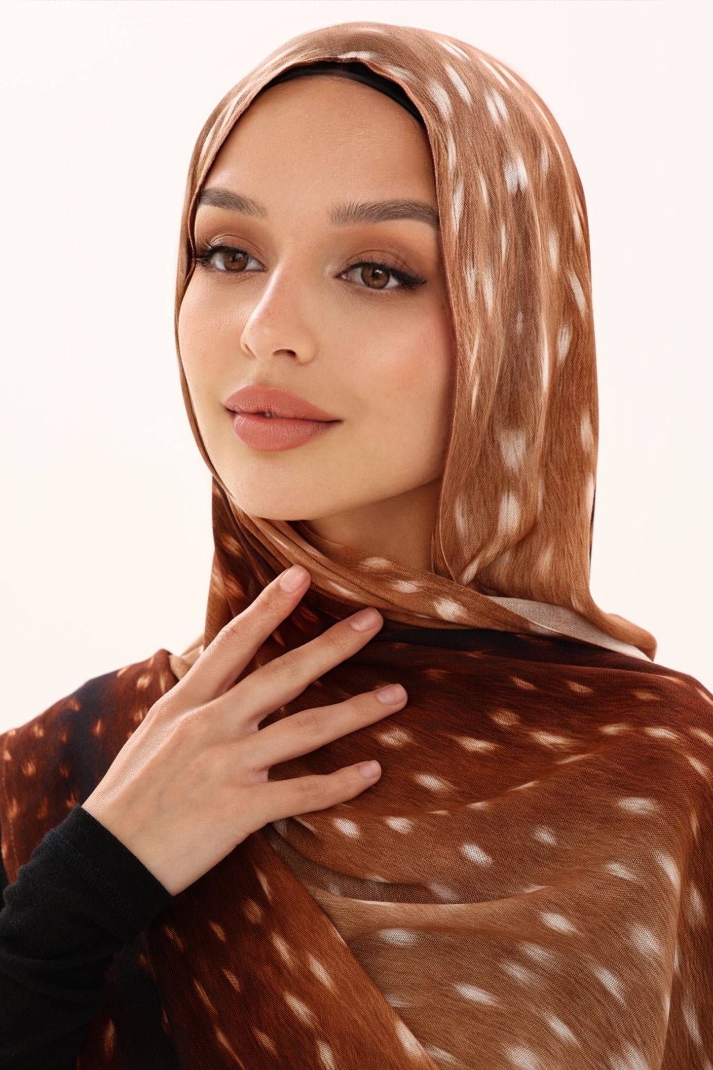 PRINTED MODAL HIJAB - FAWN