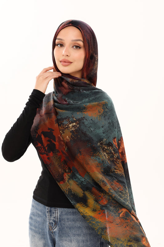 PRINTED MODAL HIJAB - CARIBBEAN CANVAS