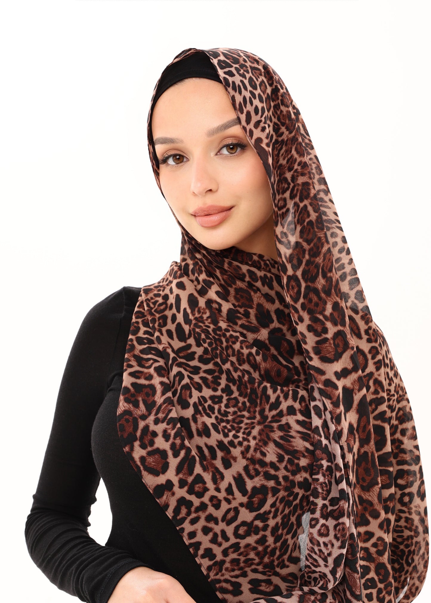 LEOPARD PRINT CHIFFON HIJAB - COCO