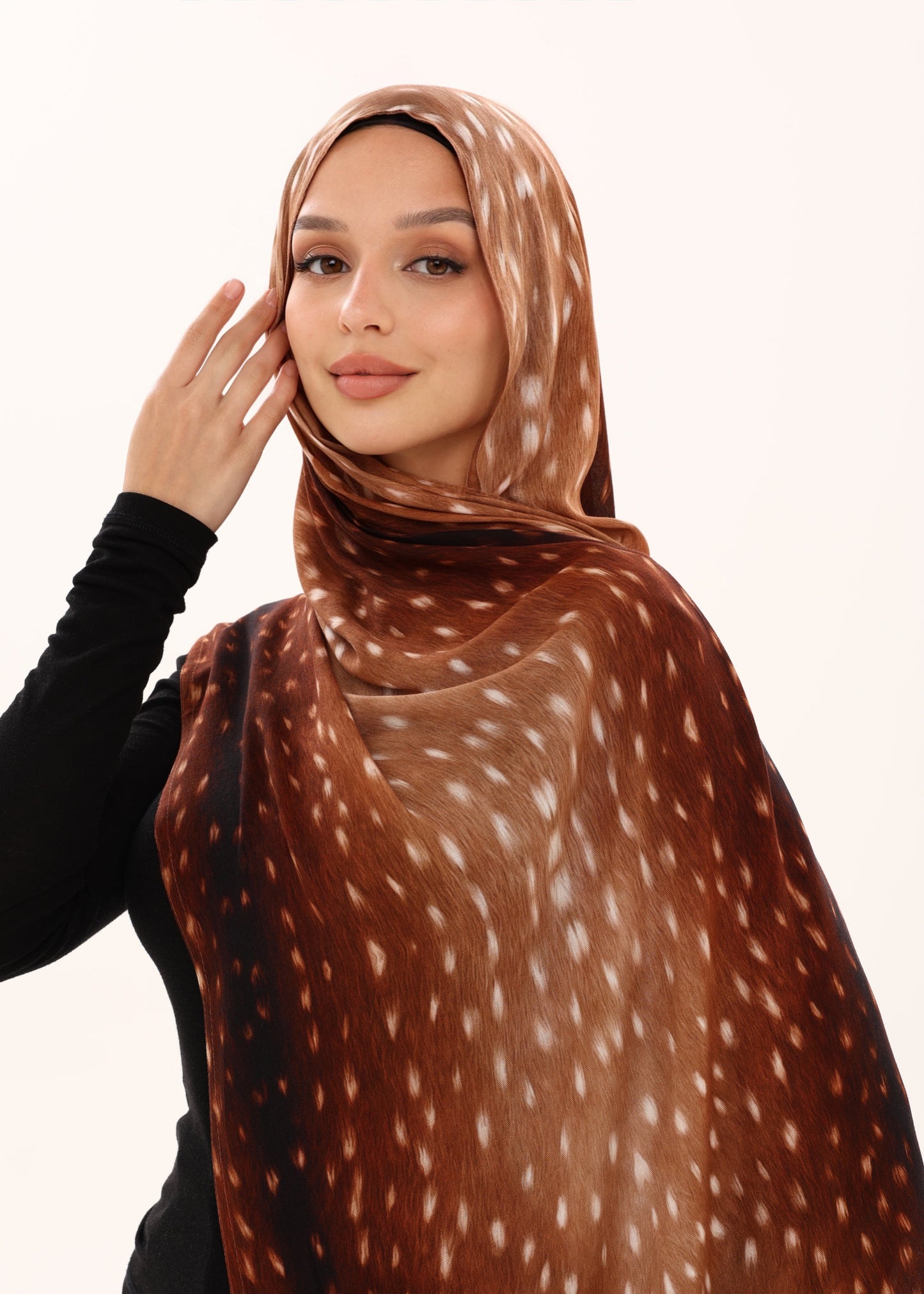 PRINTED MODAL HIJAB - FAWN