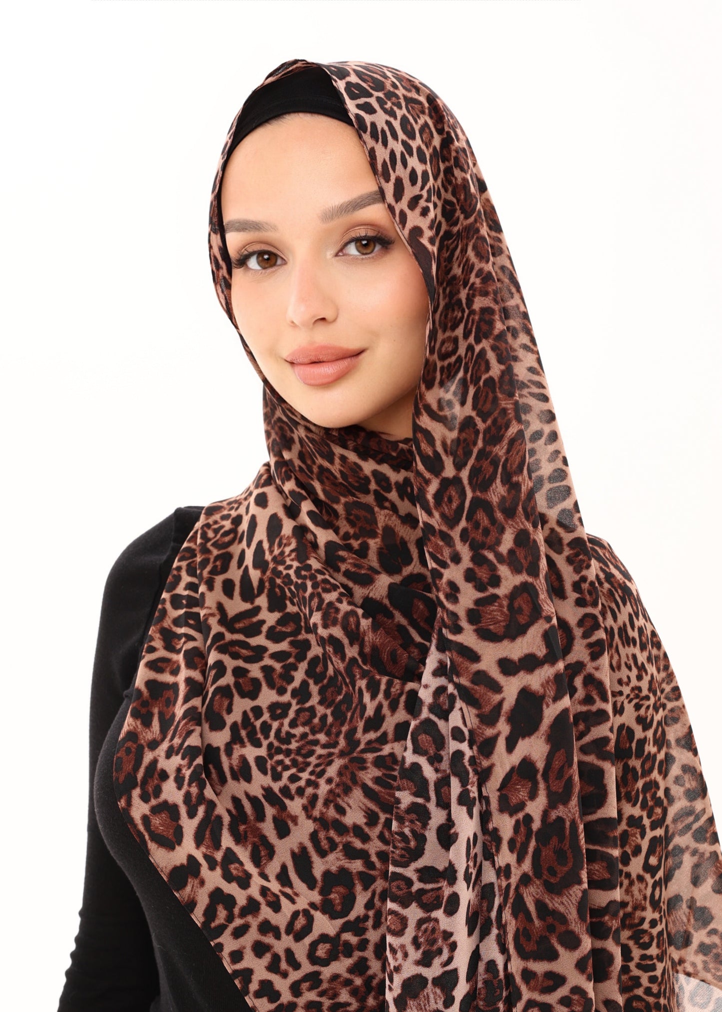 LEOPARD PRINT CHIFFON HIJAB - COCO