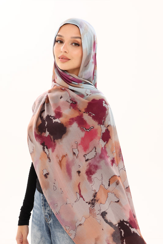 PRINTED MODAL HIJAB - WATERCOLOR FLORAL