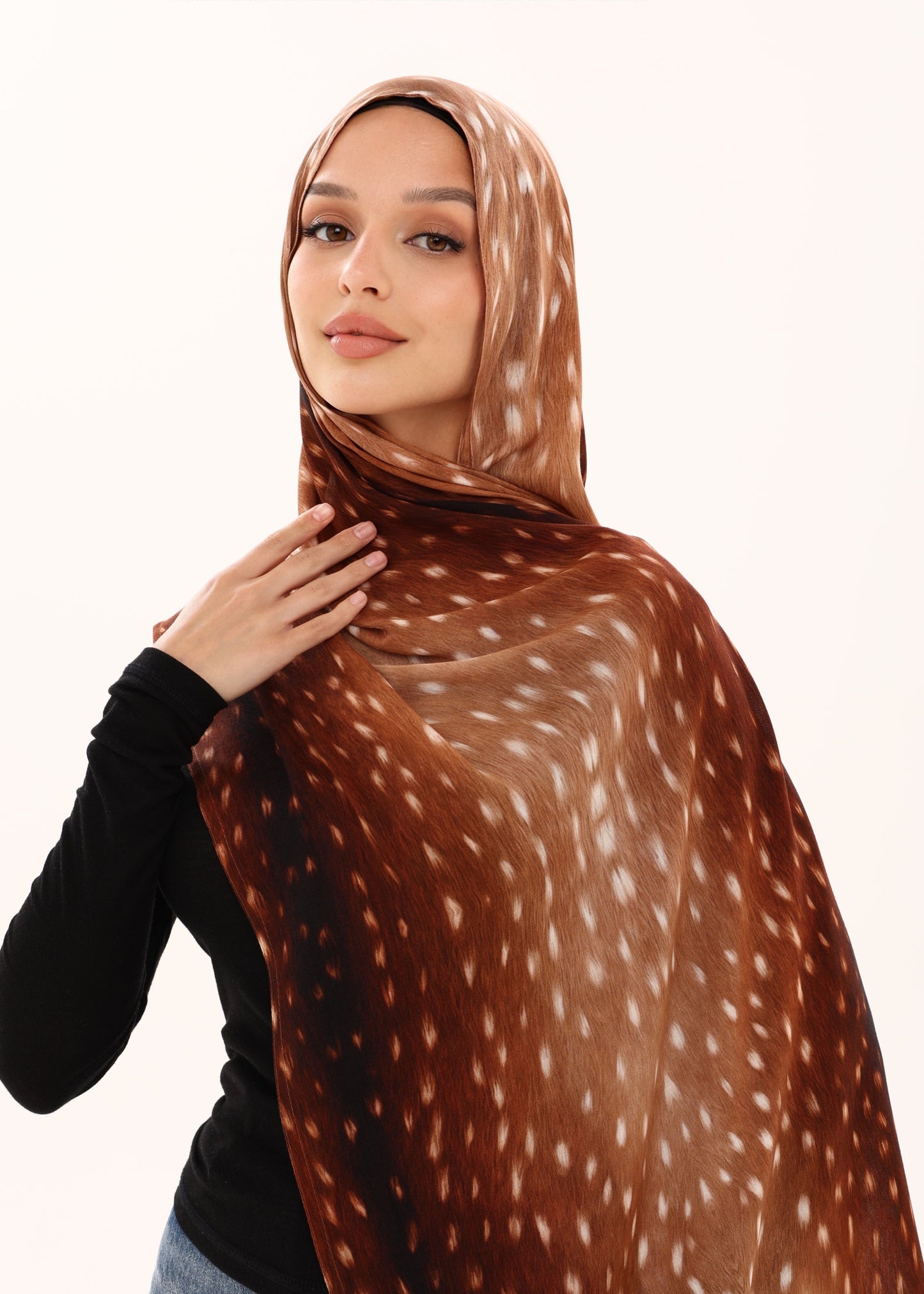 PRINTED MODAL HIJAB - FAWN