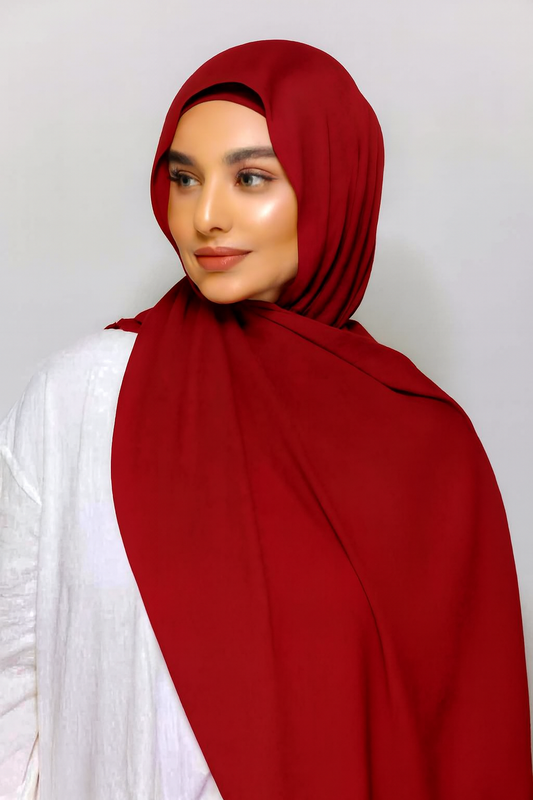 FLOWY INSTANT CHIFFON HIJAB - RED