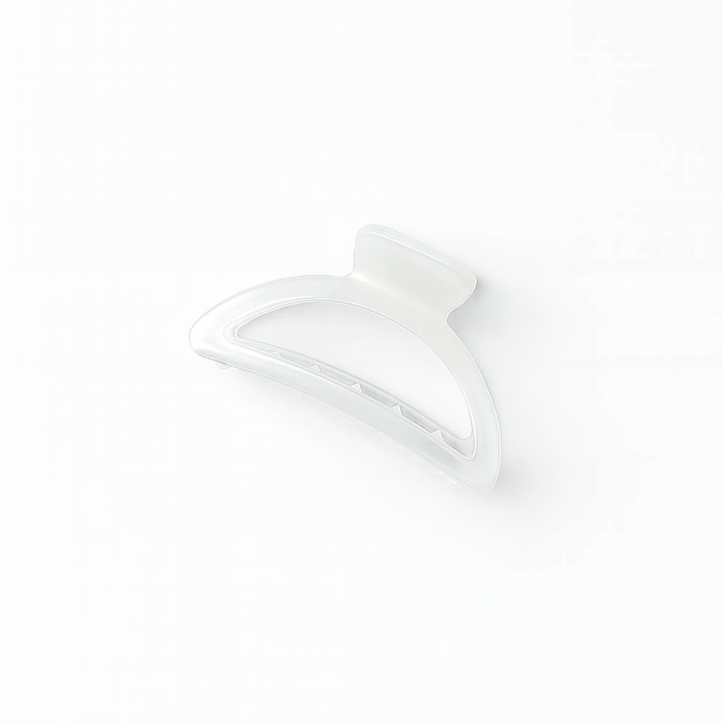 GLOSSY GLOW CLAW CLIP - WHITE