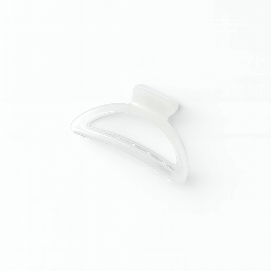 GLOSSY GLOW CLAW CLIP - WHITE