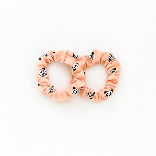 2 PCS PANDA PAW HAIR BANDS - PEACH