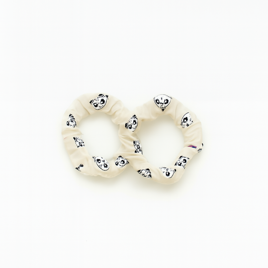 2 PCS PANDA PAW HAIR BANDS - WHITE