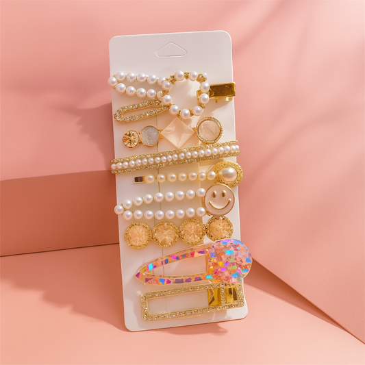 PEARL SHINE ELEGANT HAIR SLIDES
