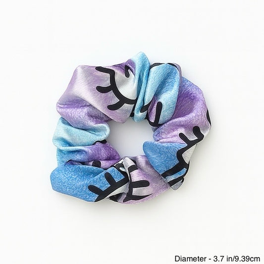 COLOR SPLASH SILK SCRUNCHIE - TWILIGHT BLINK