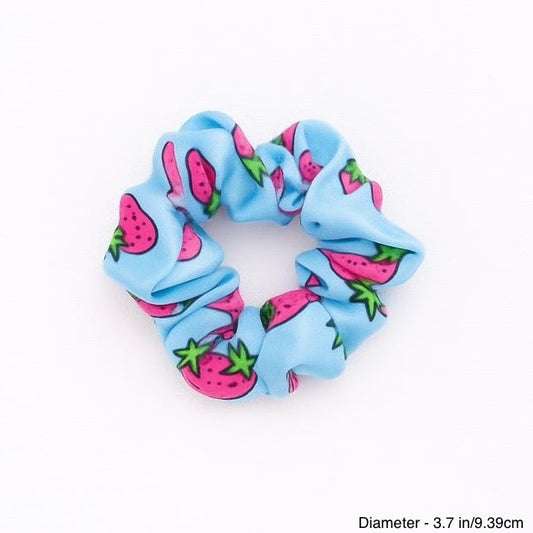 COLOR SPLASH SILK SCRUNCHIE - STRAWBERRY WHIRL