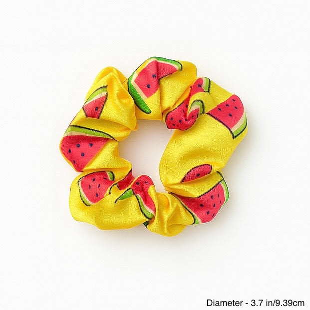 COLOR SPLASH SILK SCRUNCHIE - MELON POP
