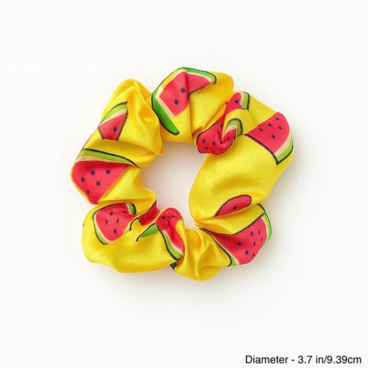 COLOR SPLASH SILK SCRUNCHIE - MELON POP