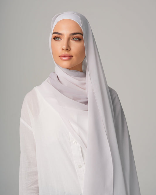 DOUBLE SHADE CHIFFON HIJAB - CLOUD