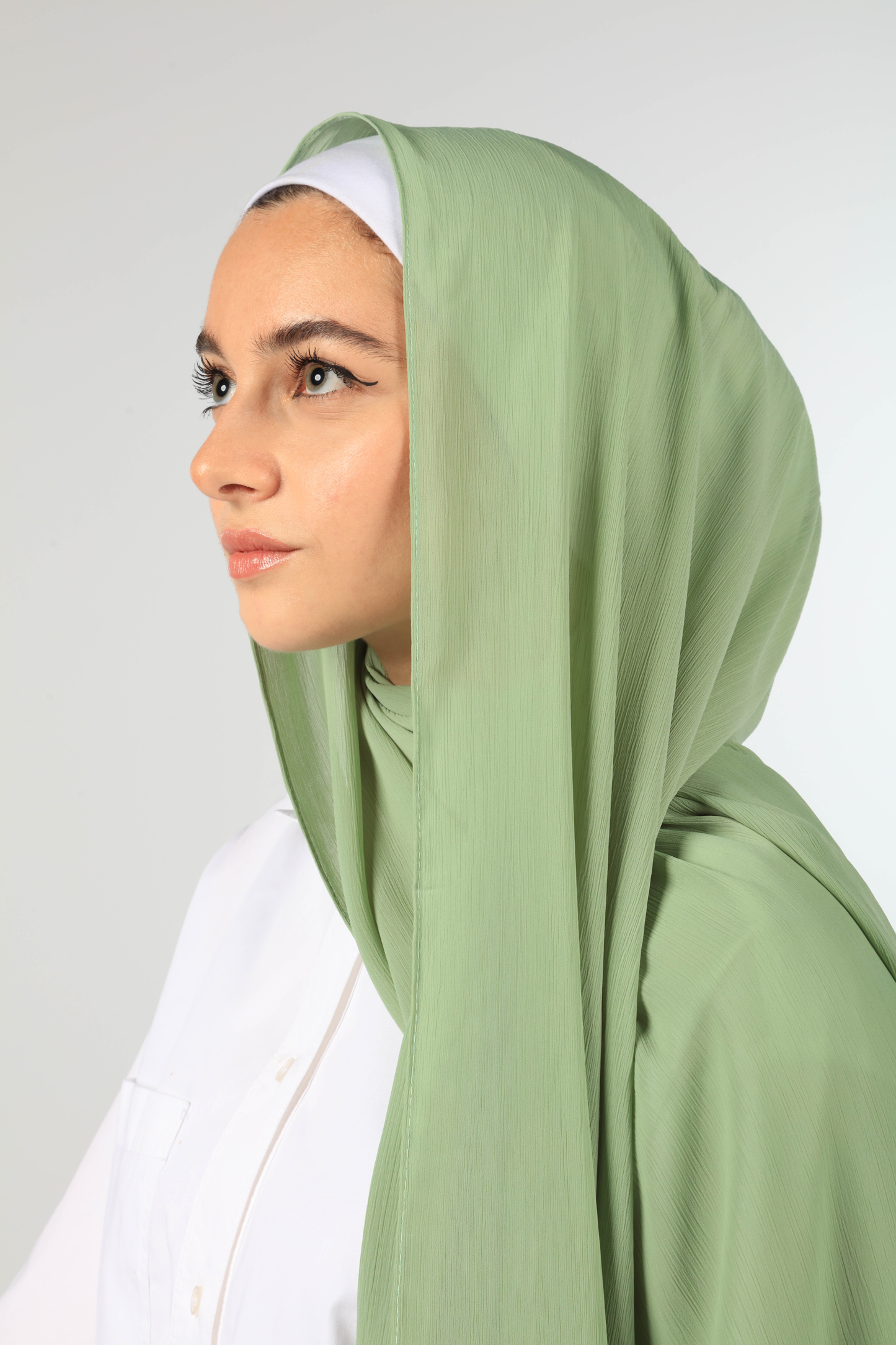 CRINKLE CHIFFON HIJAB - PISTACHIO