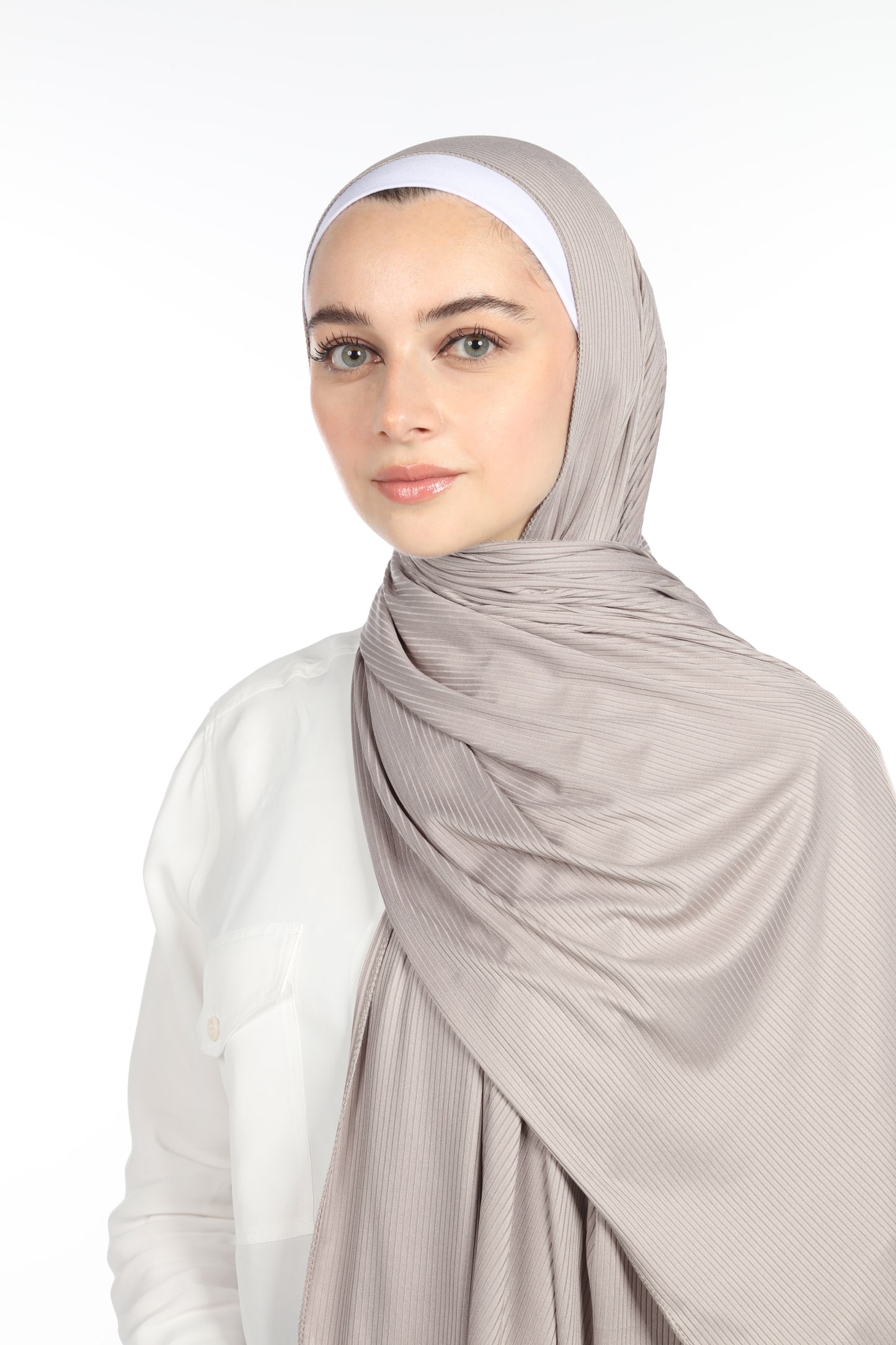 RIBBED JERSEY HIJAB - SMOKE