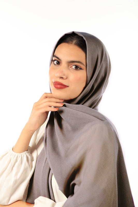 INTERNET COTTON HIJAB -  GREY