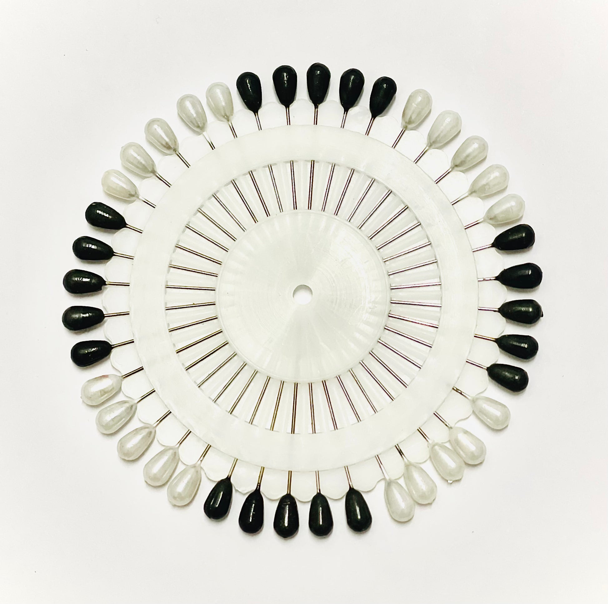 Black White Pearl Hijab Scarf Pins