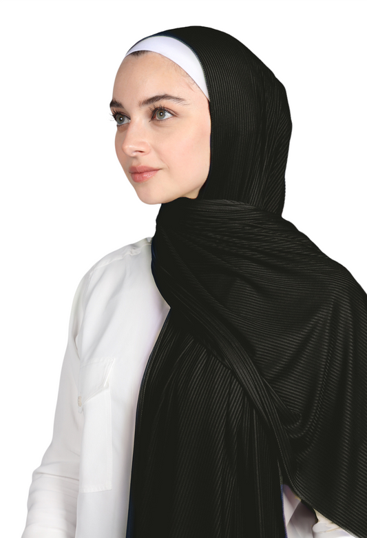 Muslim Women Dubai Strethcy Jersey Hijab With Chess Pattern