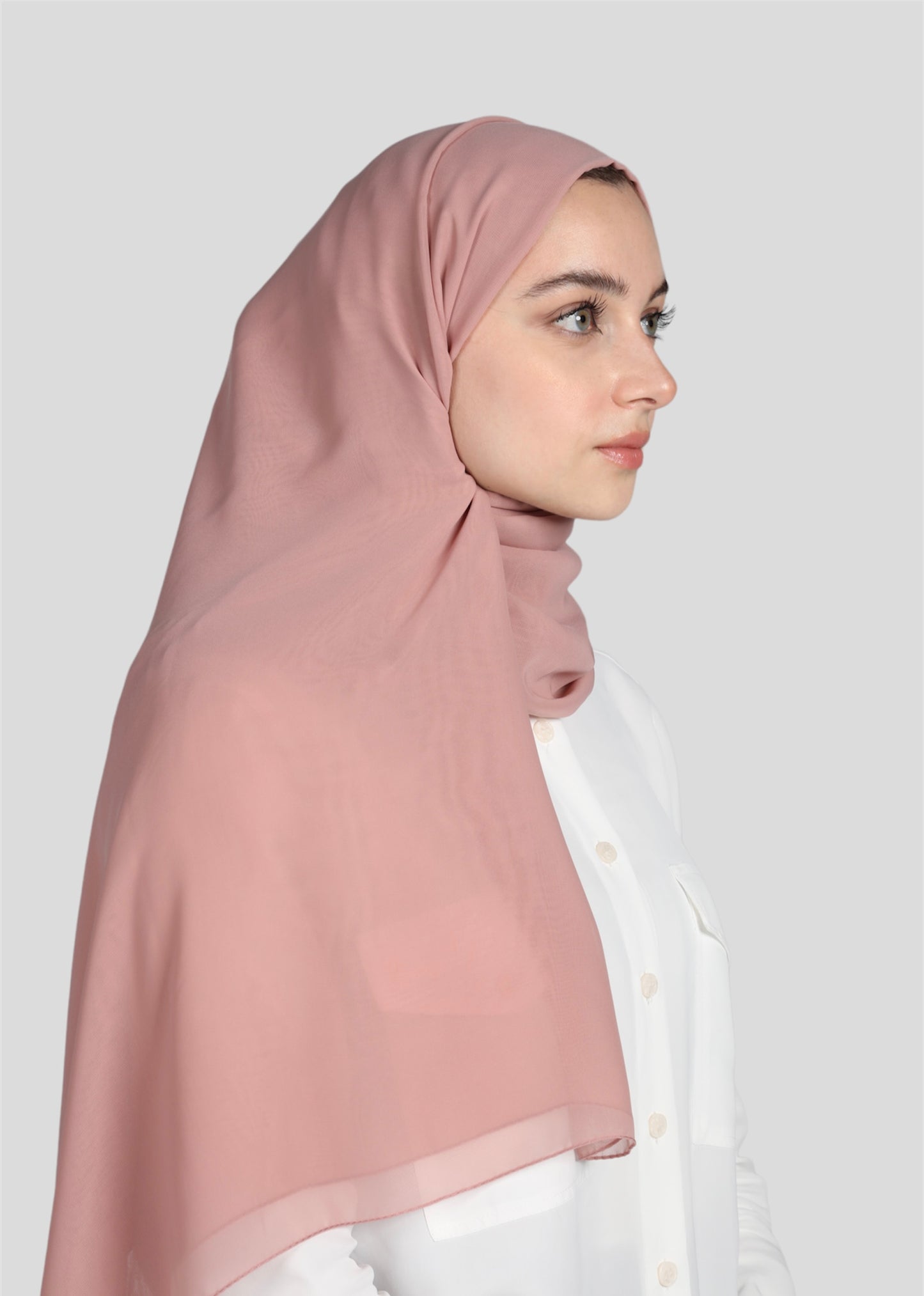 DUJALIL CHIFFON HIJAB - NUDE ROSE